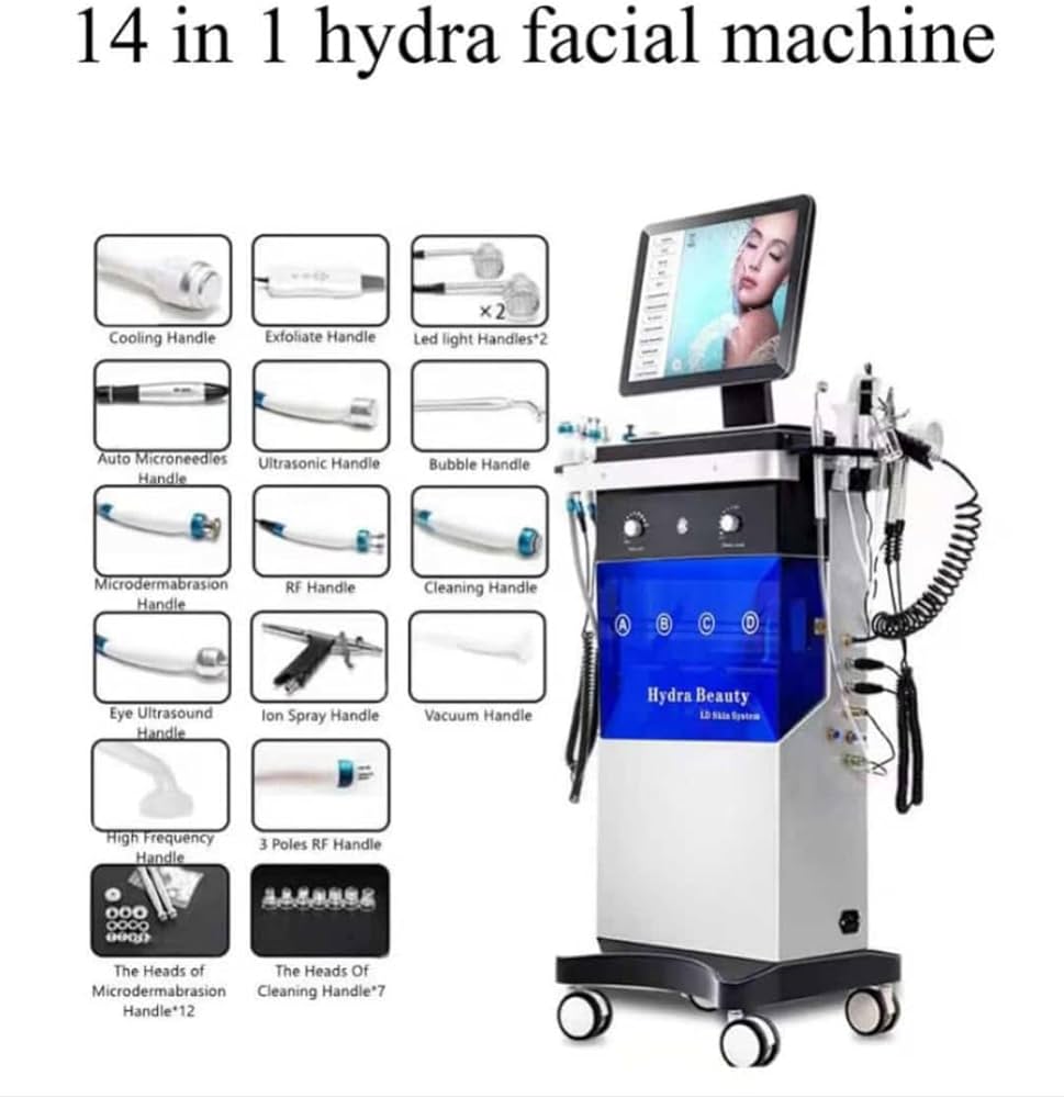 14 in 1 Hydra Facial Dermabrasion Skin System - 14 in 1 Hydrafacial Machine - 14 in 1 Hydro Oxygen System - Hydra Facial Machine in Pakistan