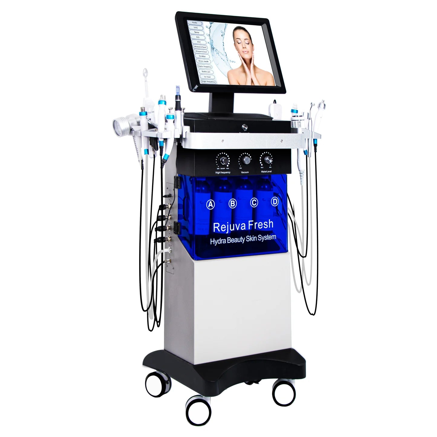 18 in 1 Hydra Facial Machine - 18 Handle Hydra Beauty Machine - Hydra Facial Machine 18 in 1 -  Combined Hydra Skin Care System in Pakistan