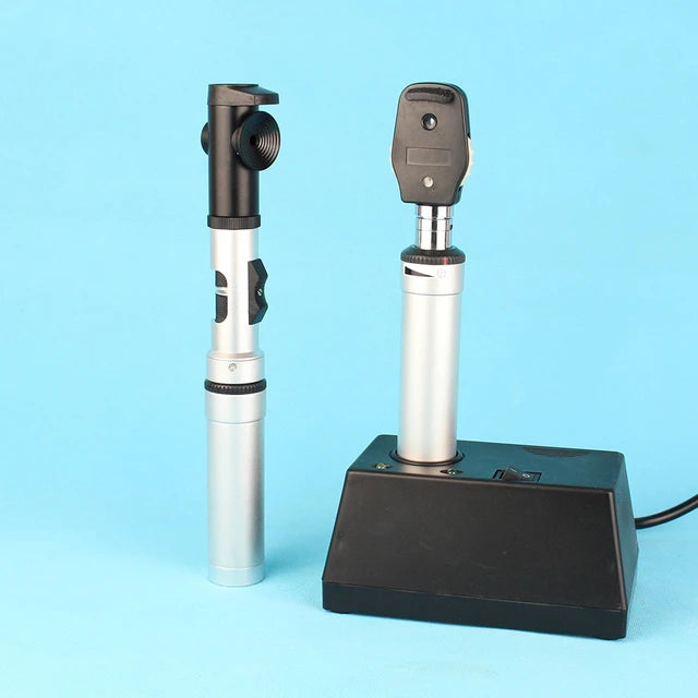 Direct Ophthalmoscope Retinoscope Combination Set With Aluminium Carry Cas