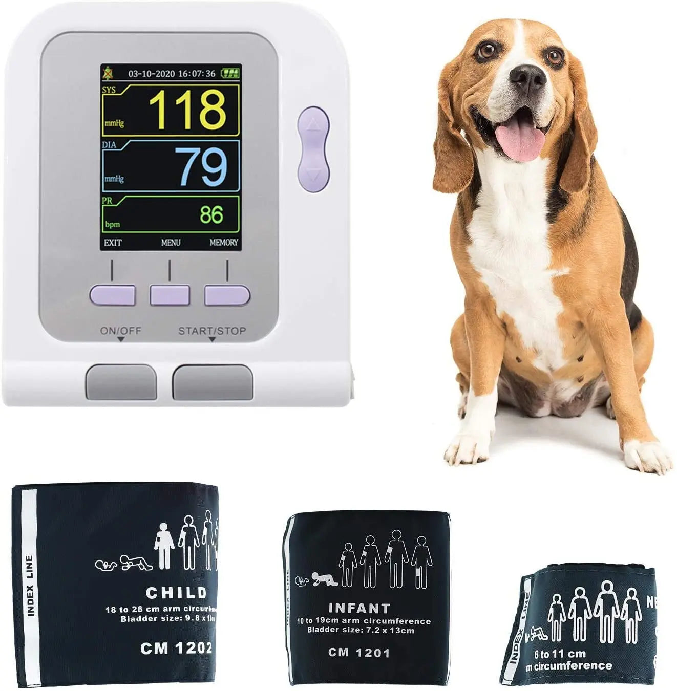 Cat Dog Sphygmomanometer - Digital Veterinary NIBP Blood Pressure Monitor