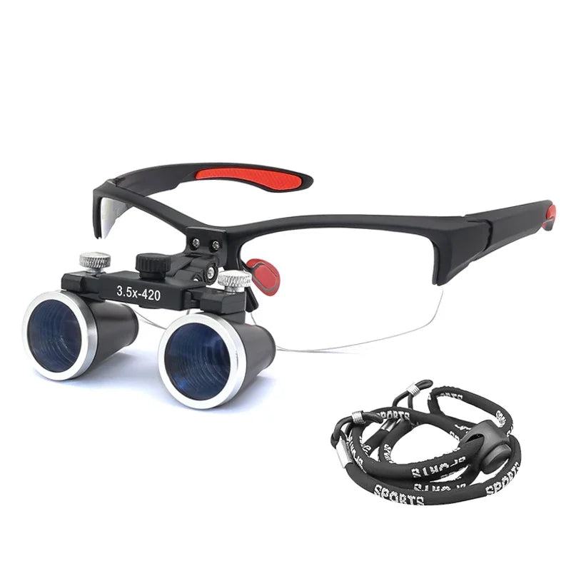 Dentistry Binocular Magnifier 2.5X 3.5X - Ultra-lightweight Optical Loupes 320-420mm