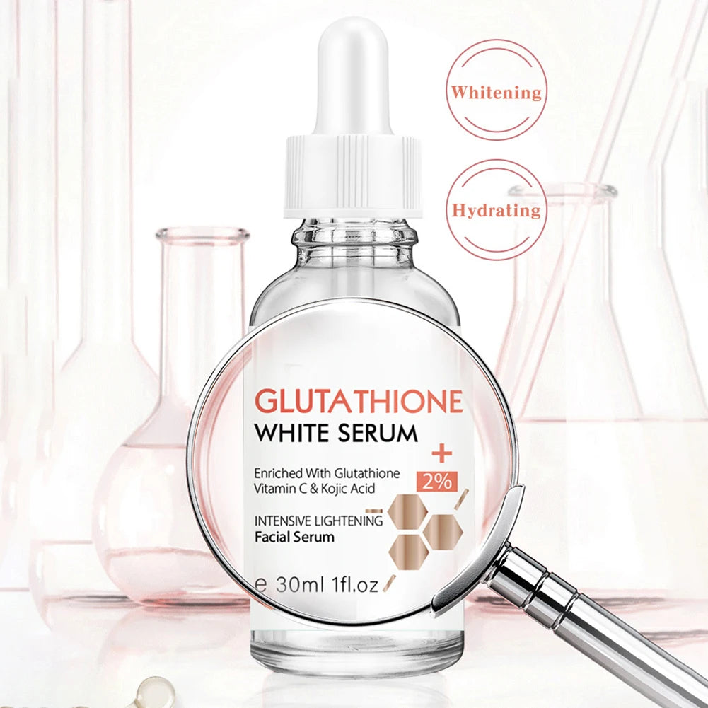 30ml Glutathione Face Serum Vitamin - C Kojic Acid Whitening Brighten Hydrating Nourishing Reduce Fine Lines Moisturizing - 30ml Glutathione Face Serum Vitamin Price in Pakistan