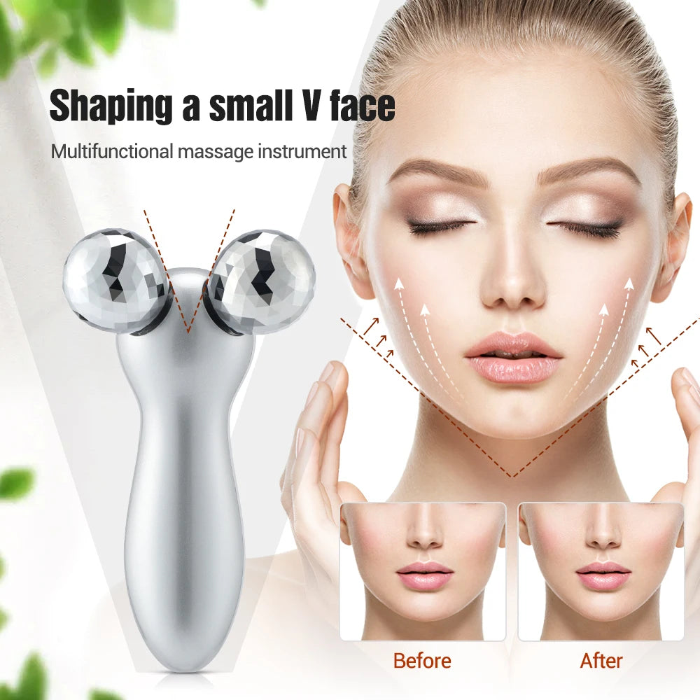 3D Roller V Face Lifting Massager Skin Firming - Wrinkle Removal Device