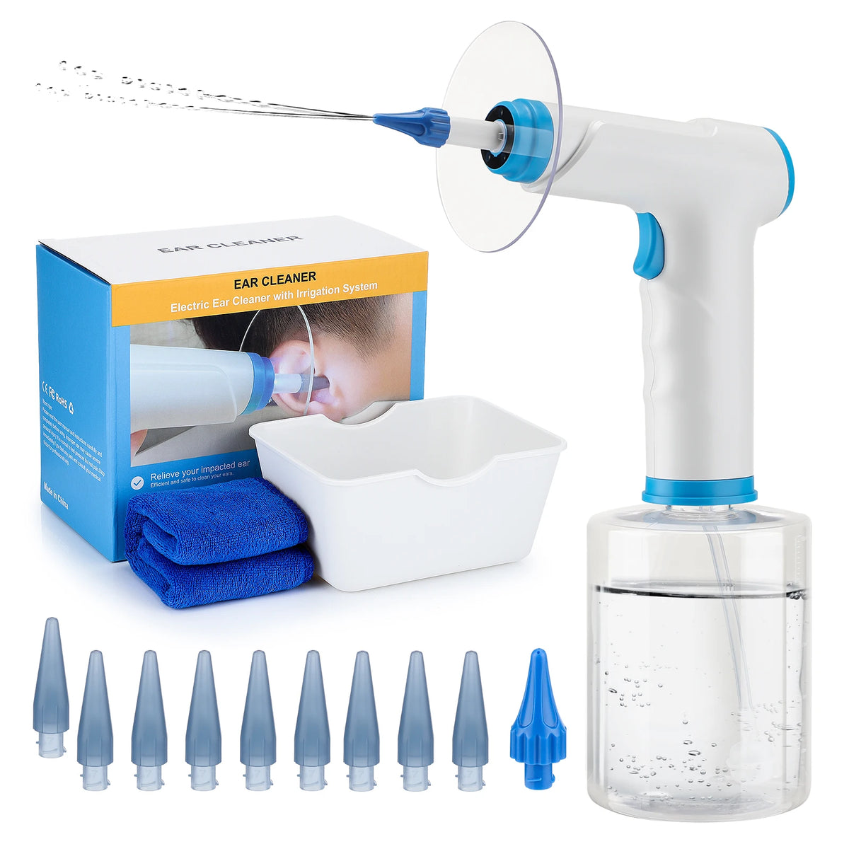 Electric Earwax Remover - Ear Infection Cleaning Ear Washer Kits 4 Pre ...