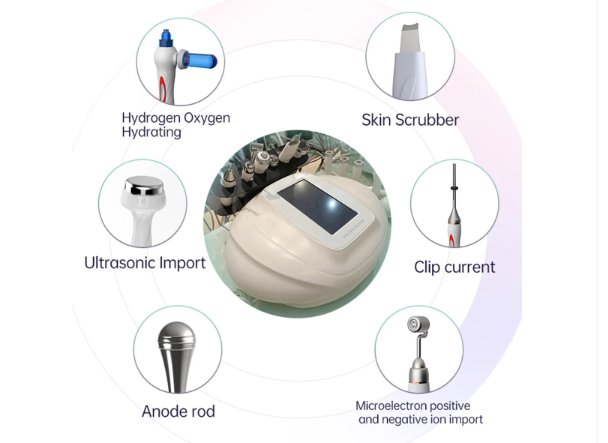 5 In 1 High Frequency Ultrasonic Skin Scrubber - The Ultimate Home Facial Treatment Tool - 5 In 1 High Frequency Ultrasonic Machine Price in Pakistan