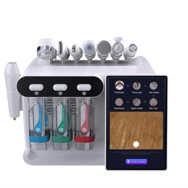 8 IN 1 Micro Bubble Skin Analysis Hydra Facial Dermabrasion Machine - Skin Analysis Hydra Facial Machine Price in Pakistan