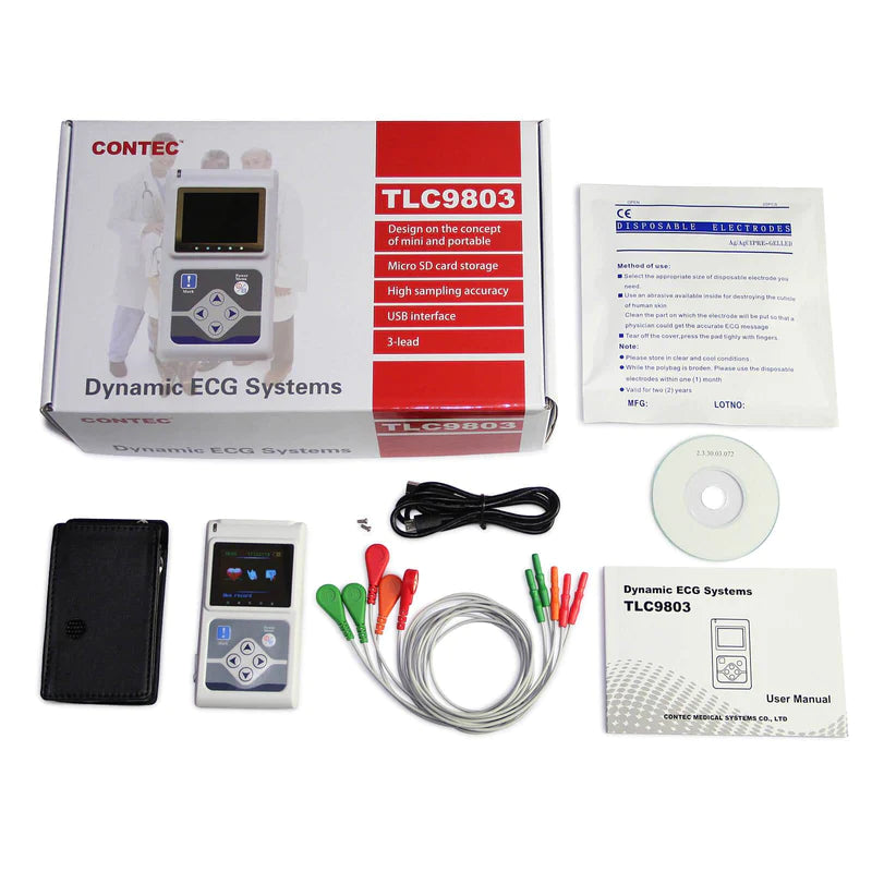 TLC9803 Holter Dynamic ECG Systems Digital 3-lead 24-hour Analyzer Recorder System - TLC9803 Holter Dynamic ECG Systems Price in Pakistan
