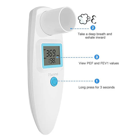 Digital Spirometer Peak Flow Meter for Asthma