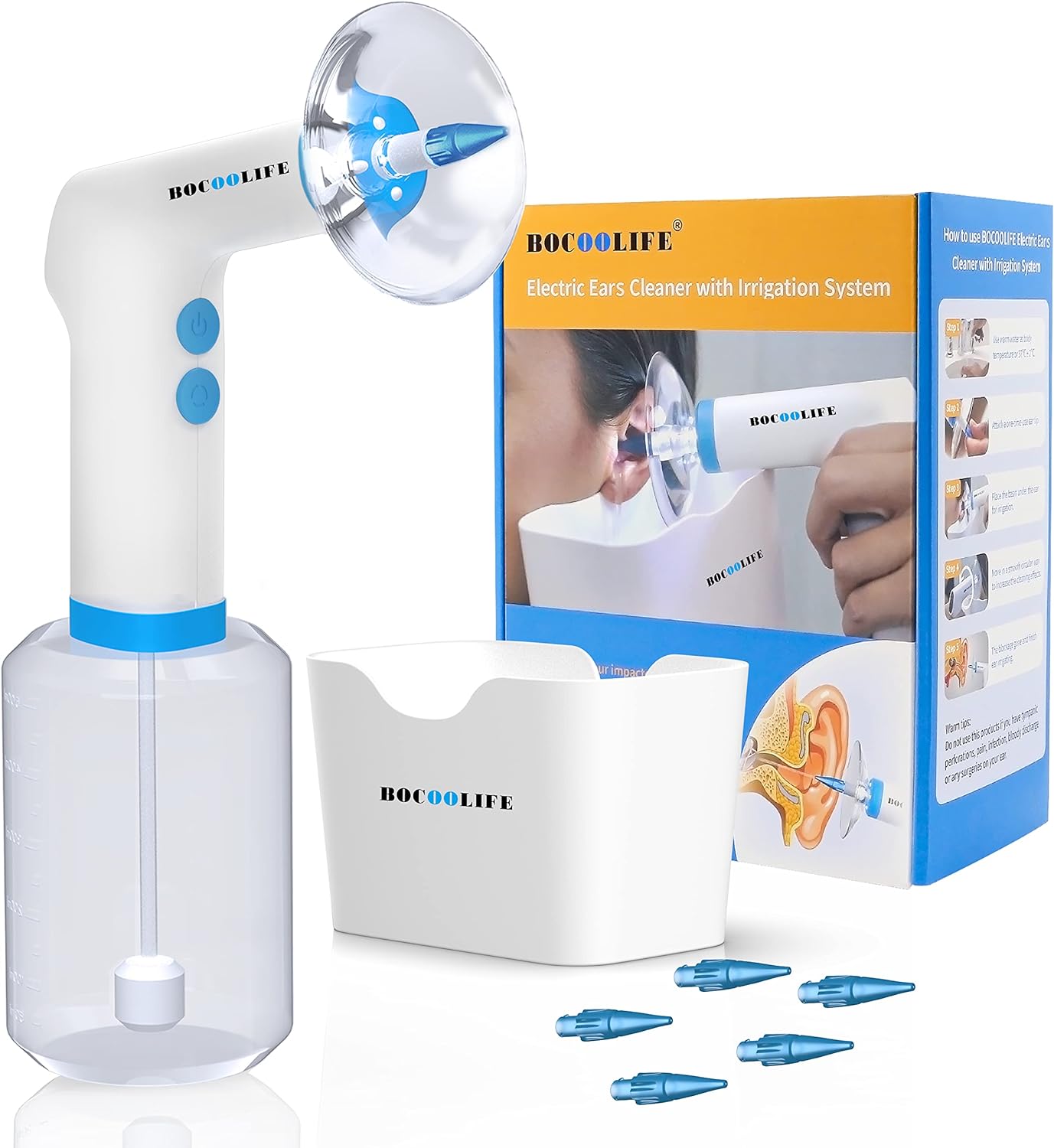 Electric Earwax Remover - Ear Infection Cleaning Ear Washer Kits 4 Pressure Modes - Ear Wax Cleaner Kids Adults Safe Ear Irrigator - Electric Earwax Remover Price in Pakistan