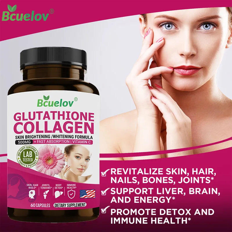 Glutathione Collagen Supplement - Supports Healthy Skin, Hair, Nails, Bones, Antioxidant - Glutathione Collagen Supplement Price in Pakistan