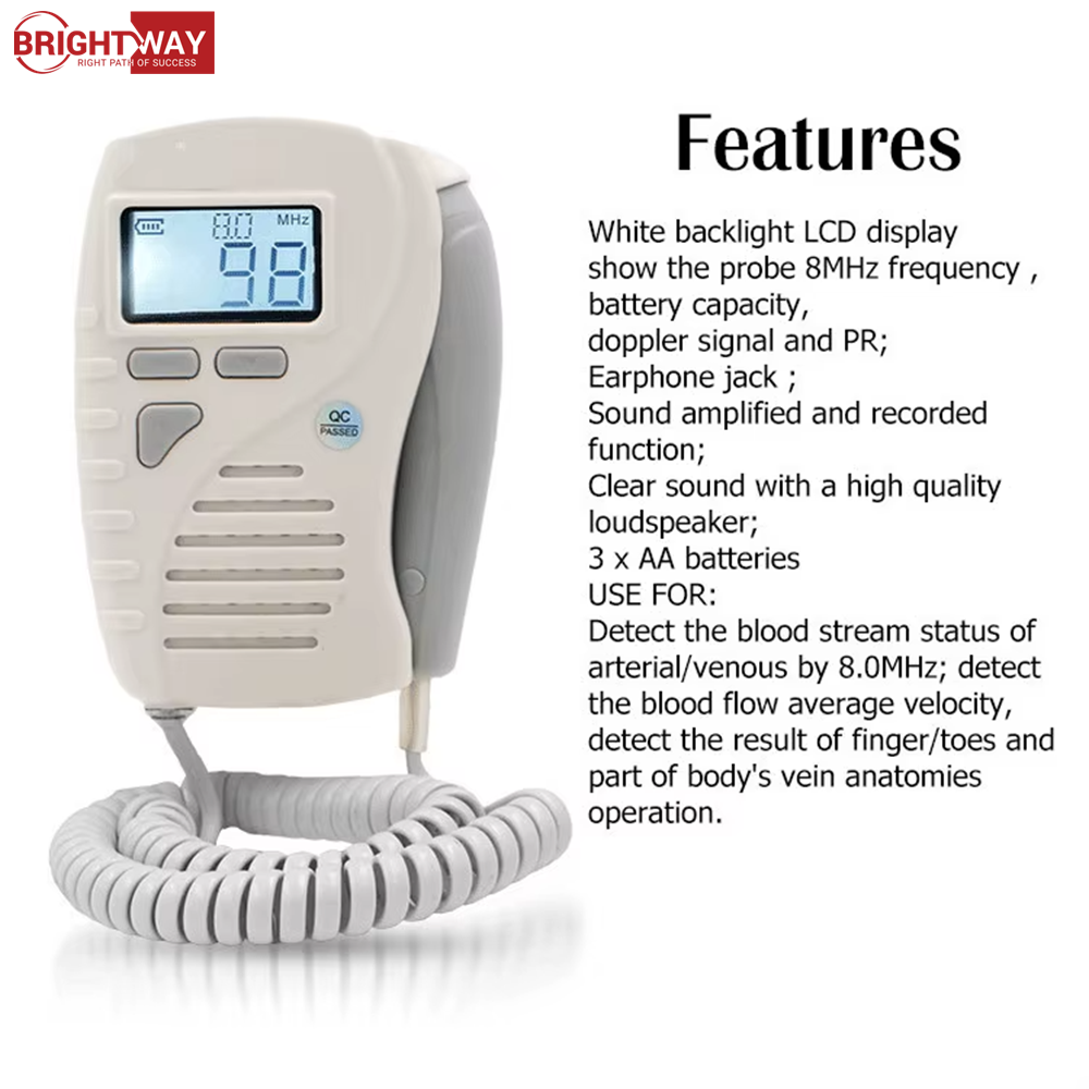 LCD Screen Handheld Vascular Doppler - Blood Flow Rate Detector and ABI Machine - Vascular Doppler Device in Pakistan