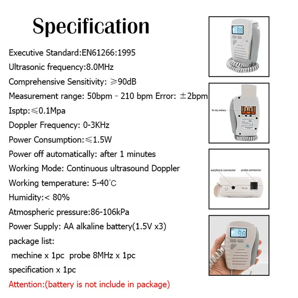 LCD Screen Handheld Vascular Doppler - Blood Flow Rate Detector and ABI Machine - Vascular Doppler Device in Pakistan