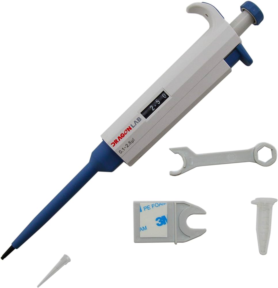 Pipette-TopPette Dragon lab Single-channel Adjustable - Volume Mechanical Pipettor Pipet - 20-200ul/100-1000ul With 200pcs Tips 1/PK - Pipette-TopPette price in Pakistan