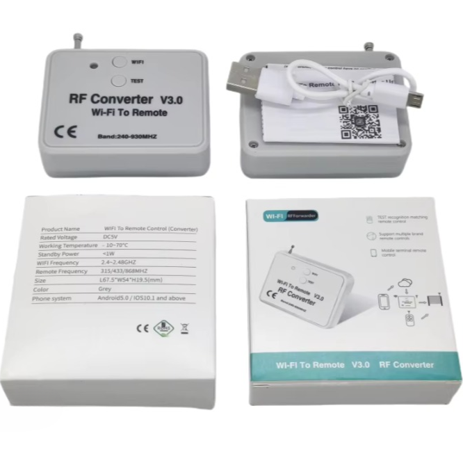 RF Converter WiFi to Remote Control - 300-868 MHz, Android & iOS Compatible - Smart RF Remote Controller Price in Pakistan