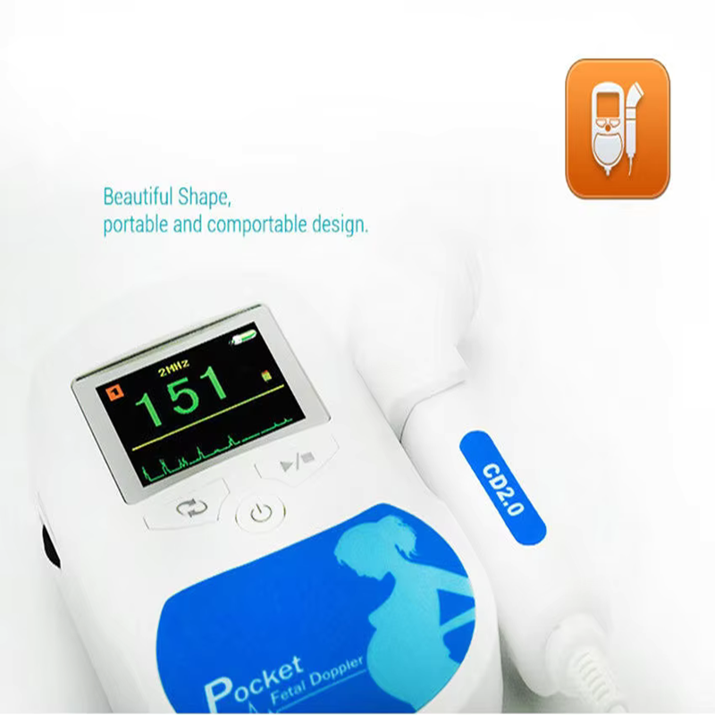 CONTEC Handheld Pocket Fetal Doppler LCD (3MHz & 8MHz) - Fetal and Vascular Heart Rate Monitoring Device in Pakistan