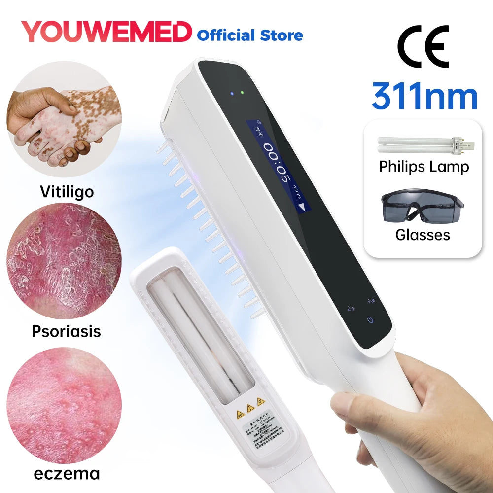 YOUWEMD UVB Phototherapy Instrument - 311NM Narrowband Ultraviolet Lamp - Laser Treatment Anti Vitiligo Psoriasis - White Spot Skin UVB Phototherapy Instrument - price in Pakistan