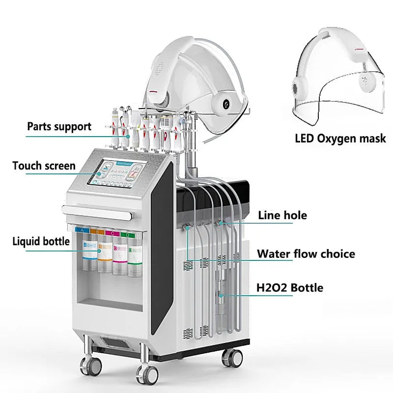 9 IN 1 Space Oxygen Beauty Facial Machine with 7 Color LED Lights Therapy - 9 in 1 Beauty Facial Machine Price in Pakistan